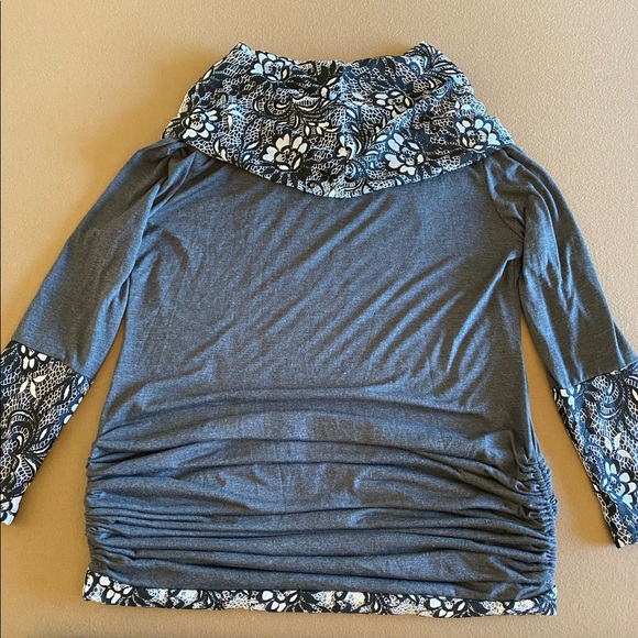 Plus Size Mini Dress Rosegal Top Grey Black/White Lace Blouse Size 3X - Picture 5 of 13